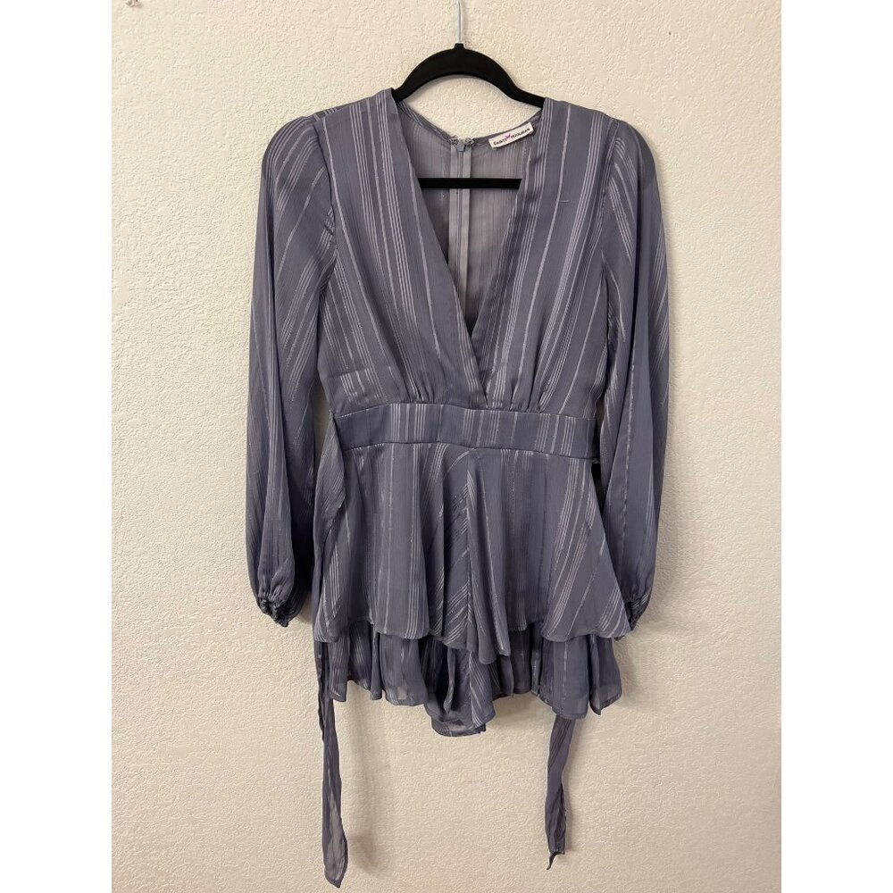 Dainty Hooligan Womens Flowy Striped V-Neck Blouse romper women size medium